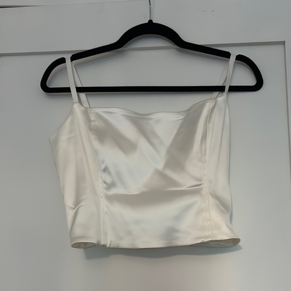 Wilfred Cream Satin Camisole Top
